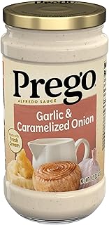 Prego Garlic and Caramelized Onion Alfredo Pasta Sauce, 14.5 oz Jar