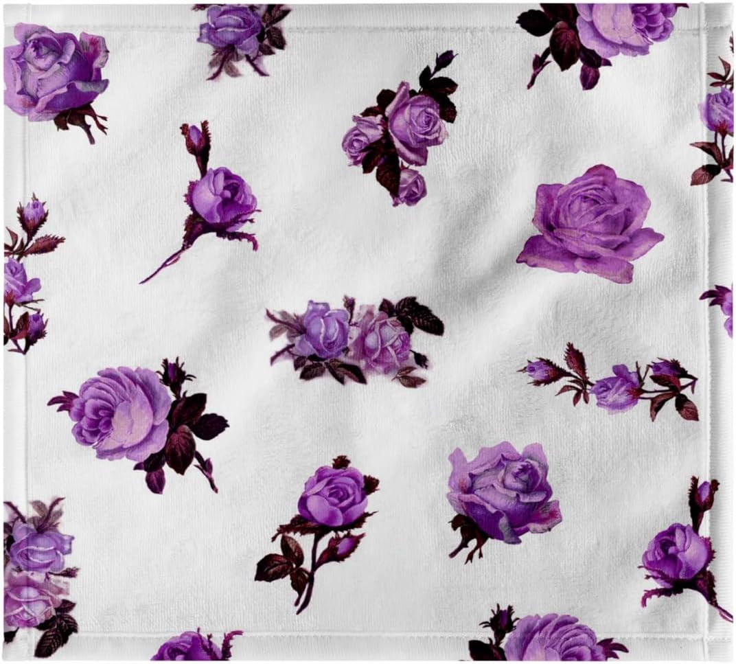 3dRose Antique Roses Purple - Flowers 22x30 Bath Hand Pool Towel