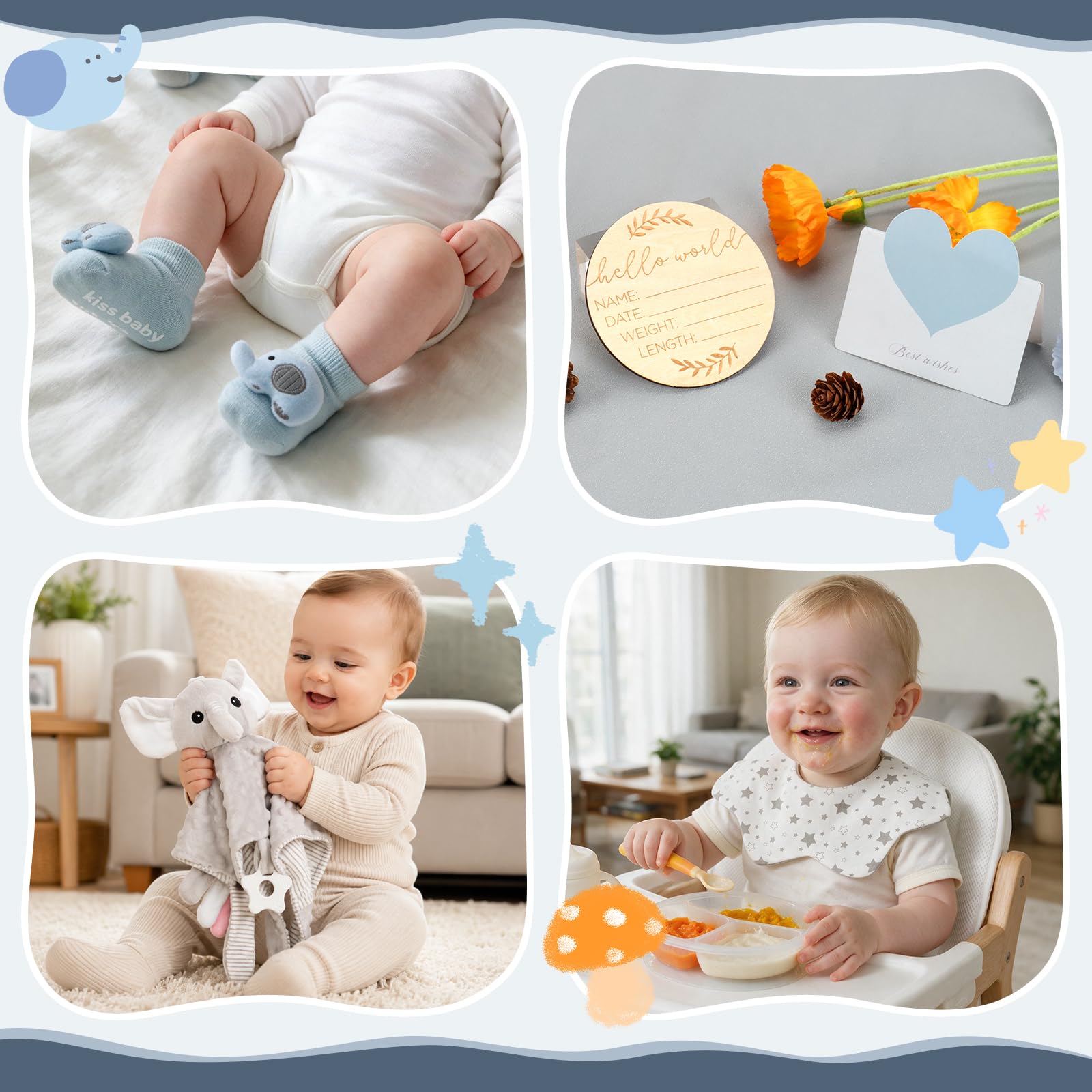 Set regalo per neonati, cestino regalo per bambini e bambine