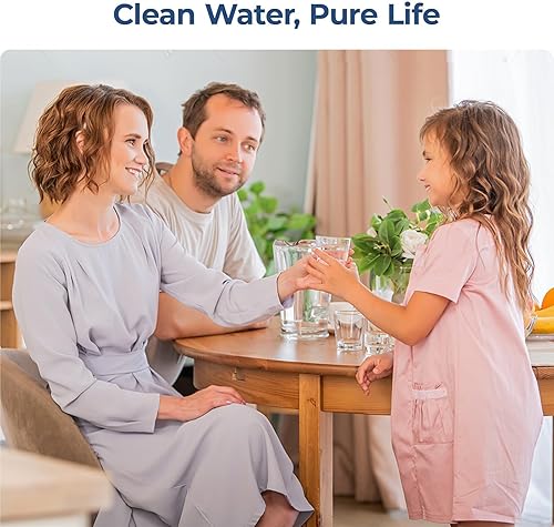 Miniatura 7 de Paquete de 4 filtros de agua ZR-017 de repuesto para jarra y dispensador de agua, filtro de 6 etapas de repuesto 0 TDS para mejorar el sabor del