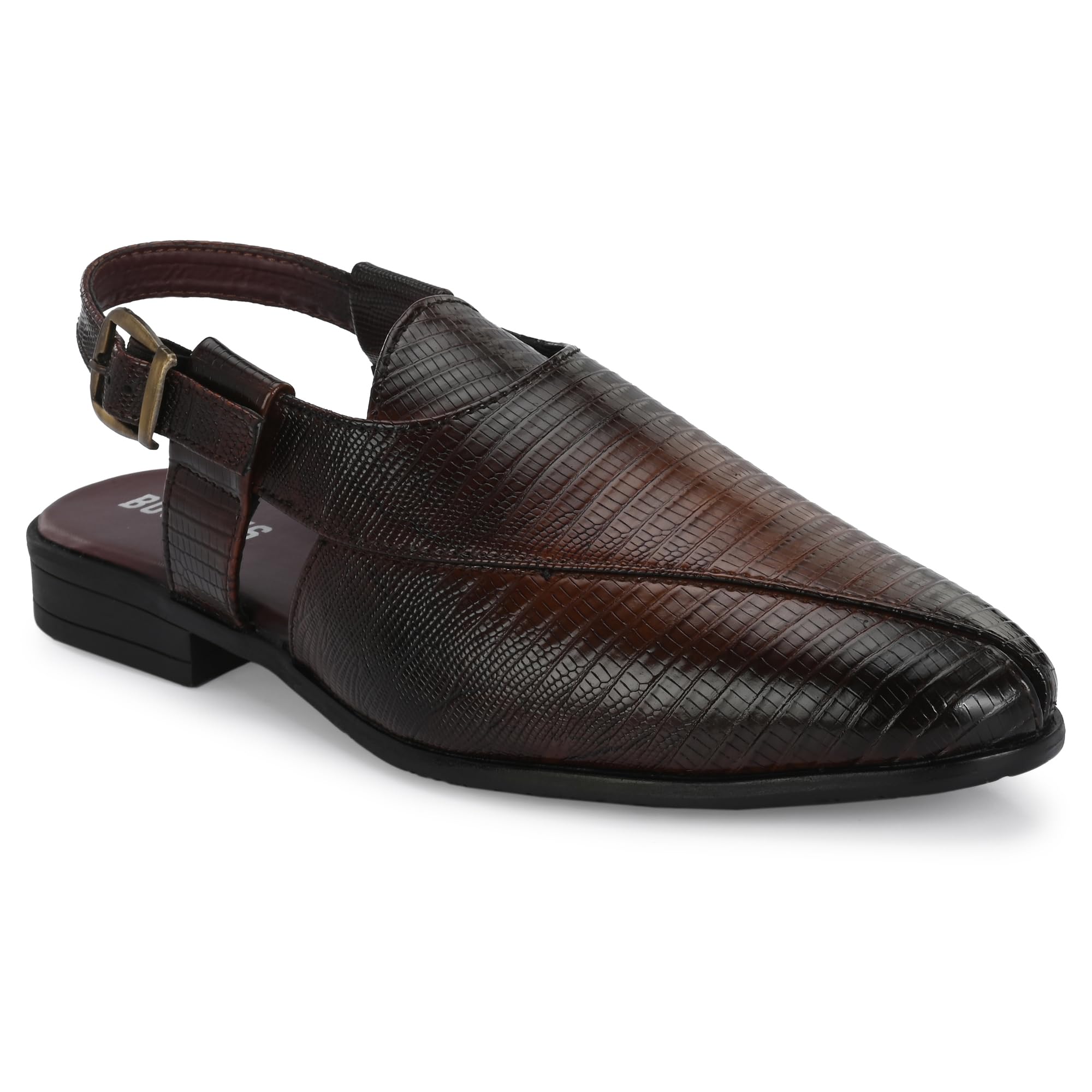 buskins Men's Ethnic Peshawari Sandals - BA5159 Brown-picture-19