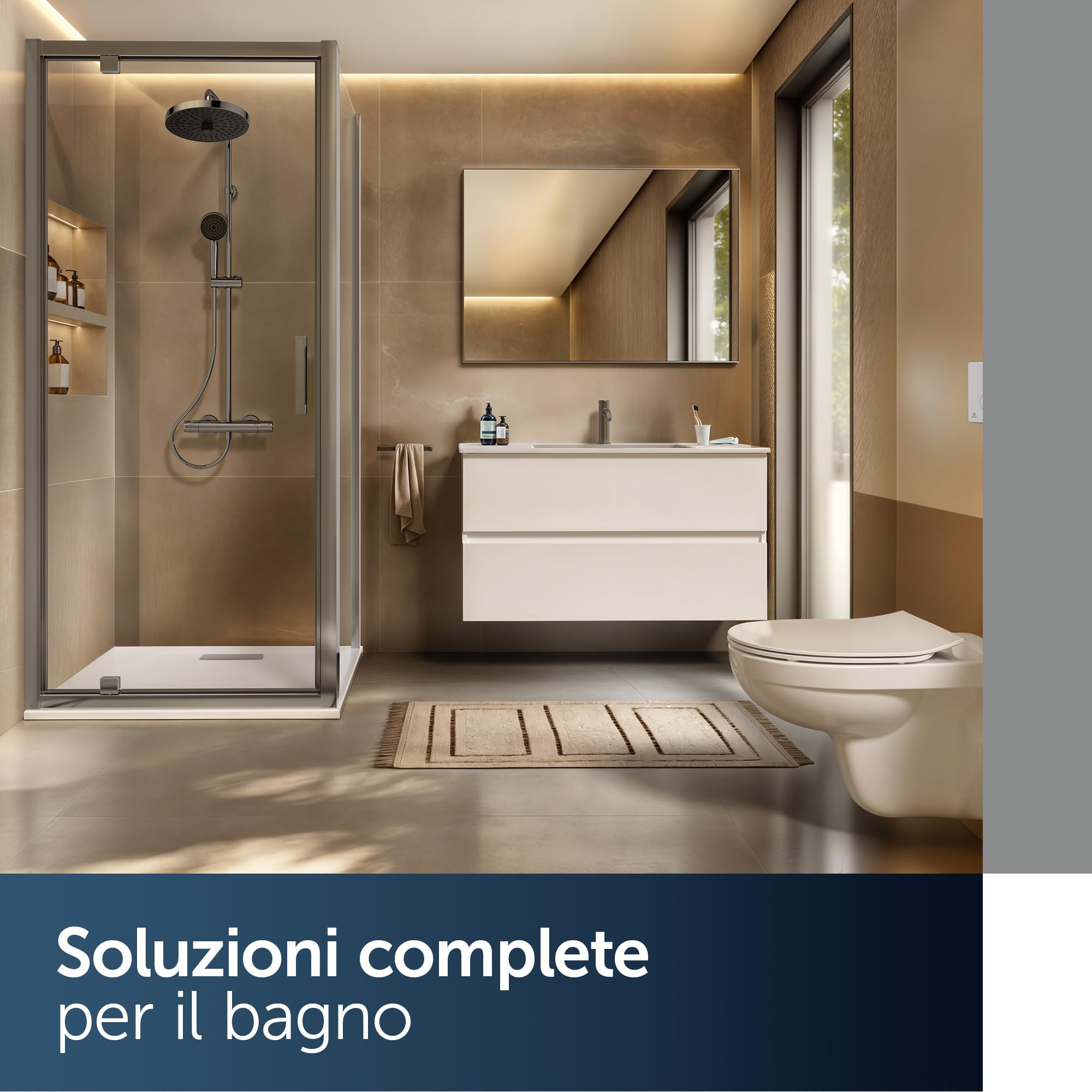 Ideal Standard Tirso Sedile WC universale con meccanismo di chiusura ammortizzata, sedile WC ovale rimovibile per una facile pulizia, antibatterico - Bianco (365x425 mm)