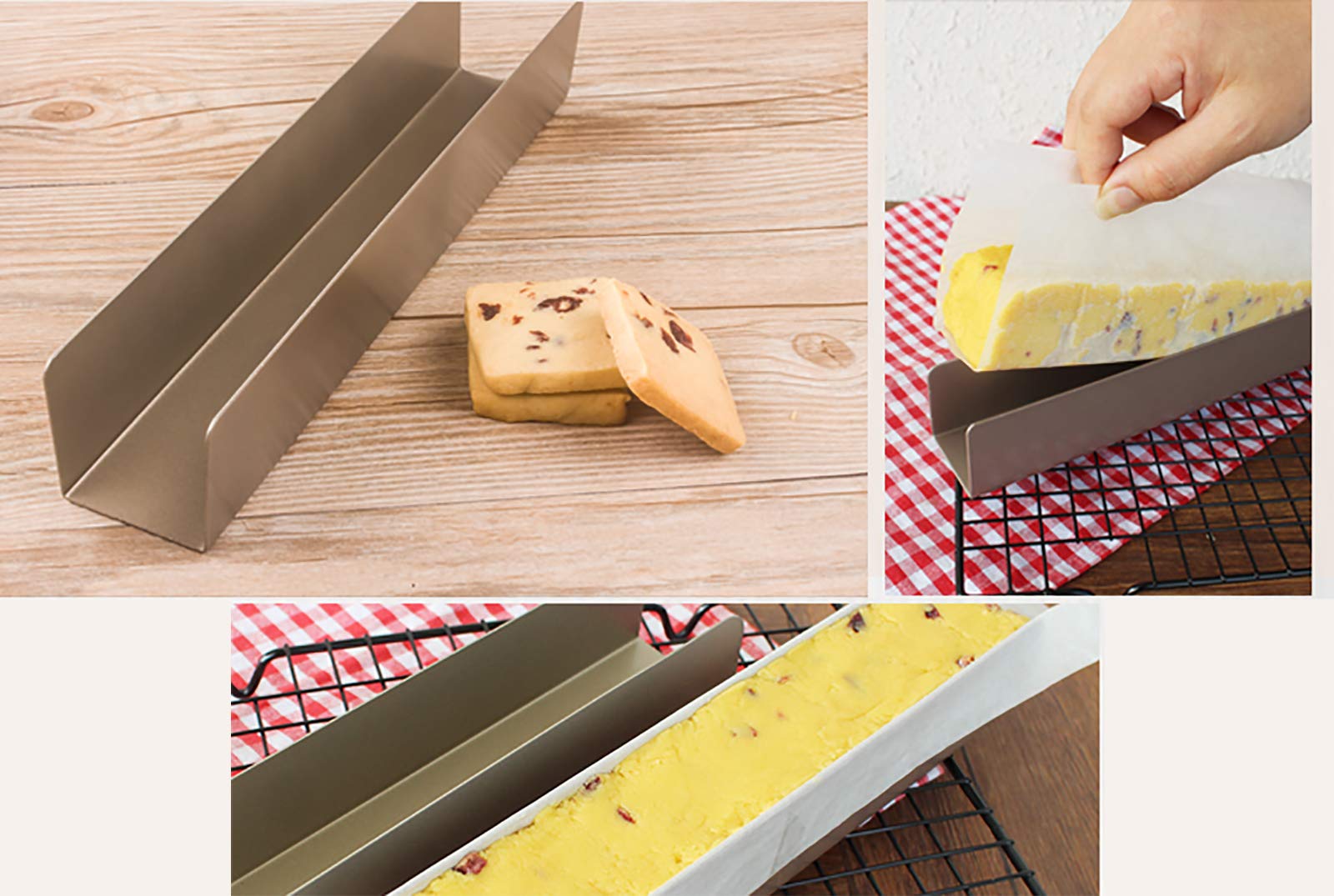 Juego de bandejas para hornear Bandejas para hornear antiadherentes Molde para hornear con revestimiento antiadherente doble Adecuado para horno, horno microondas, lavavajillas (varias opciones) (re