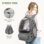 Cawypety Porte-boîte Cat, porte-botte Cat respirant Grand Space Sac à dos pour animaux de compagnie pour petit chien jusqu'à Kitty 12lbs, Transparent & Transporteur pliable pour les voyages de randonnée