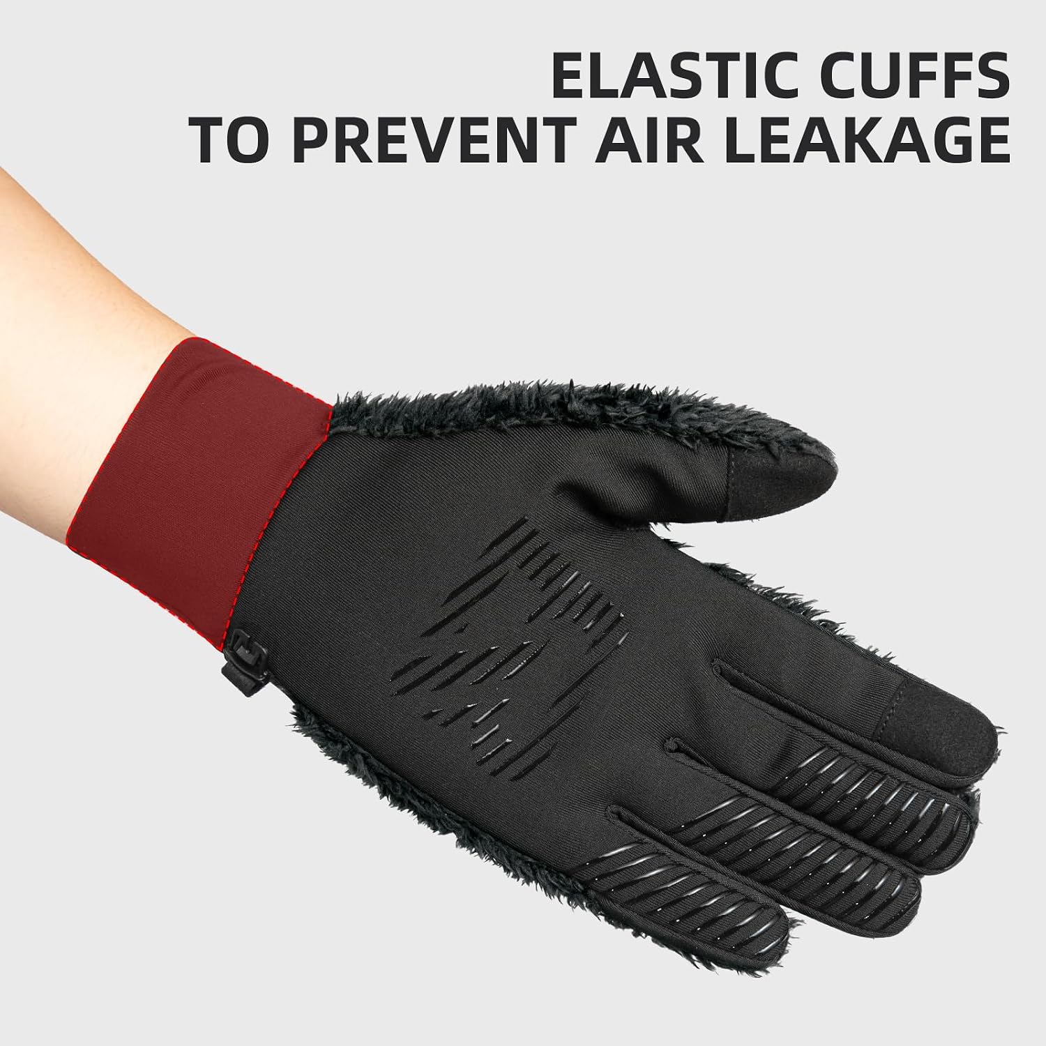 ROCKBROS Thermal Winter Gloves Touchscreen & Windproof | Fleece-Lined Thermal, Touchscreen Compatible, Non-Slip Palm & Fingertips, Wear-Resistant, for Cycling Running Driving