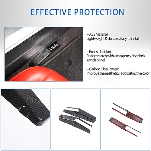 Miniatura 5 de Tapacubos para interruptor de apertura forzada de puerta compatibles con Chevrolet Corvette C8 Stingray 2020-2024, accesorios adhesivos para