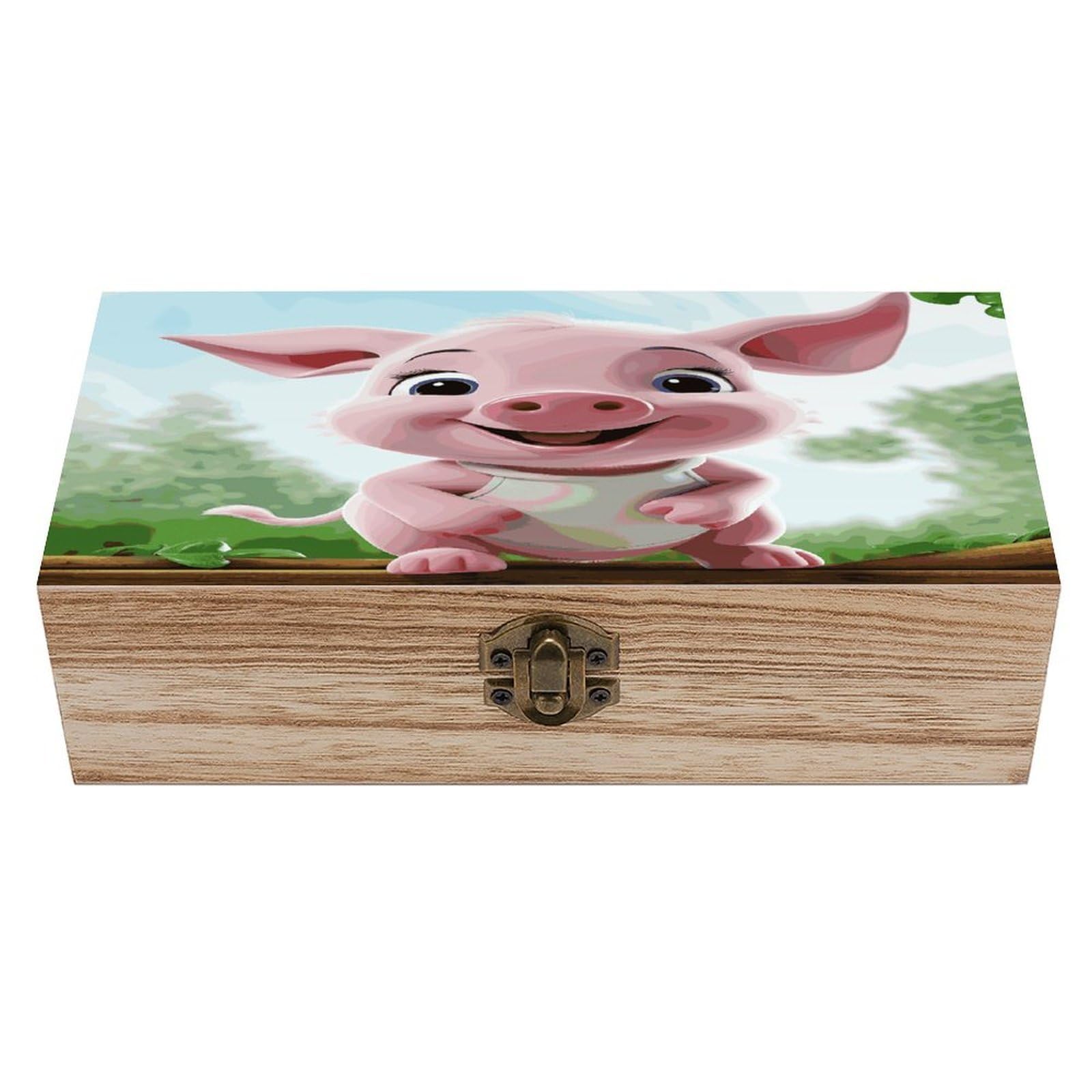Adfgyerh Style Smiling (13) Bins Solid Wood，Jewelry Box Retro And Exquisite，Storage Box Used For Storing Photos, Souvenirs, Letters, Gifts, And Jewelry.