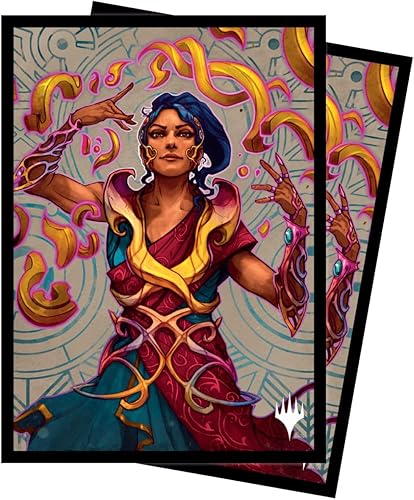 Ultra Pro - The Lost Caverns of Ixalan 100ct Deck Protector Sleeves Saheeli, The Sun's Brilliance for Magic The Gathering, Protege las tarjetas MTG