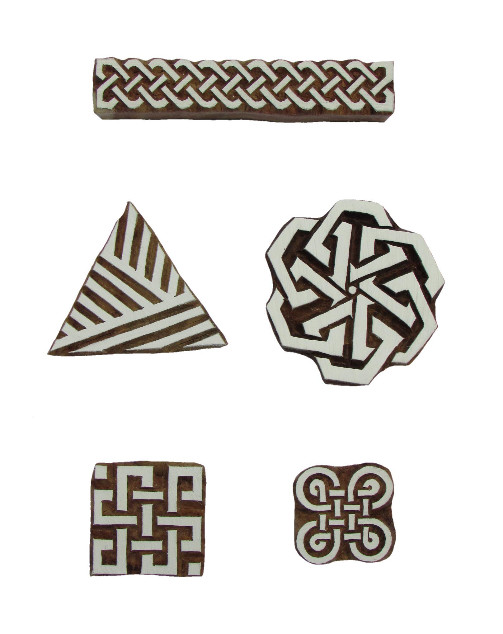 ANHANDICRAFTS Wood Printing Stamp Block Designs Wood Block Stamps (Set of 5) (B07WSP26KX) Amazon Price History, Amazon Price Tracker