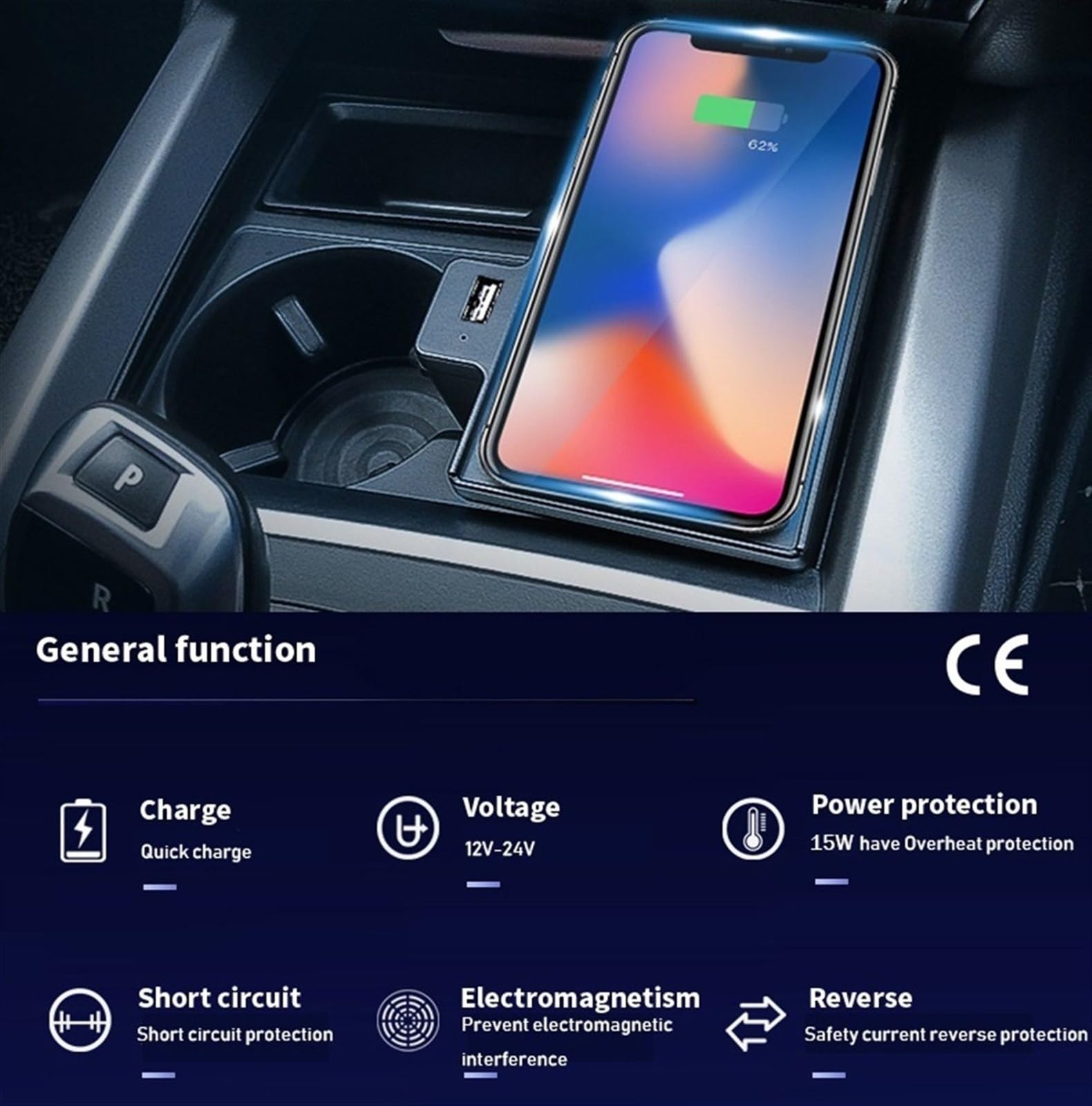 Samochodowy telefon komórkowy 10W QI moduł ładowania bezprzewodowego akcesoria samochodowe, dla, X5 X6 2014 2015 2016 2017 2018 2019 Bezprzewodowa ładowarka samochodowa