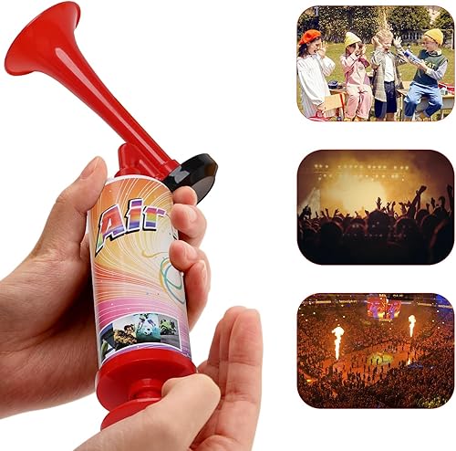 Miniatura 7 de 5 piezas de bocina de aire mini con bomba de mano, bocinas de aire para eventos deportivos, celebraciones, regalos divertidos para fiestas de