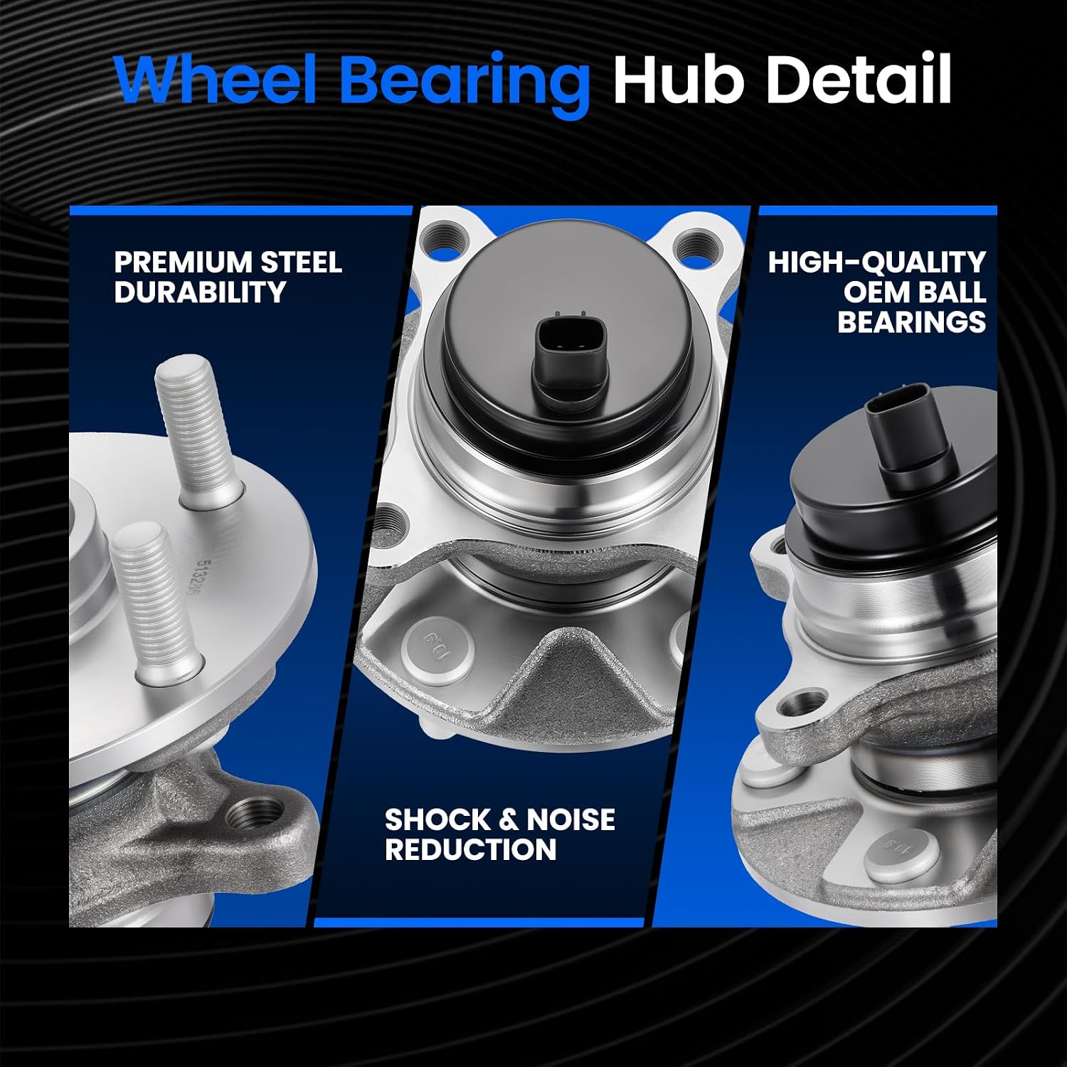 513285 Front Wheel Bearing and Hub Assembly Compatible with Lexus IS250 IS350 2006-2015, for GS350 GS450h GS460 2008-2011, for GS430 2006-2007, fits for RWD Models, 1PCS