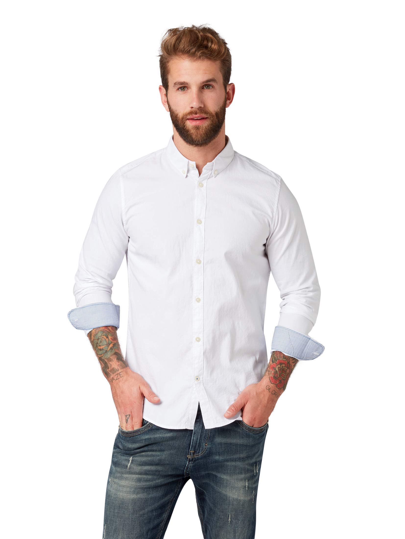 TOM TAILOR Camicia Uomo A Maniche Lunghe – Casual, Look Moderno – Taglie S-3XL