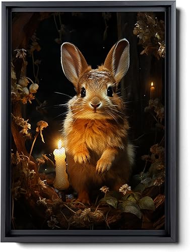 Prints Sleeping Hare And Fox Woodlands, Fox Art Print, Floral Art Print, Woodland Art Print, Wildlife Art Print