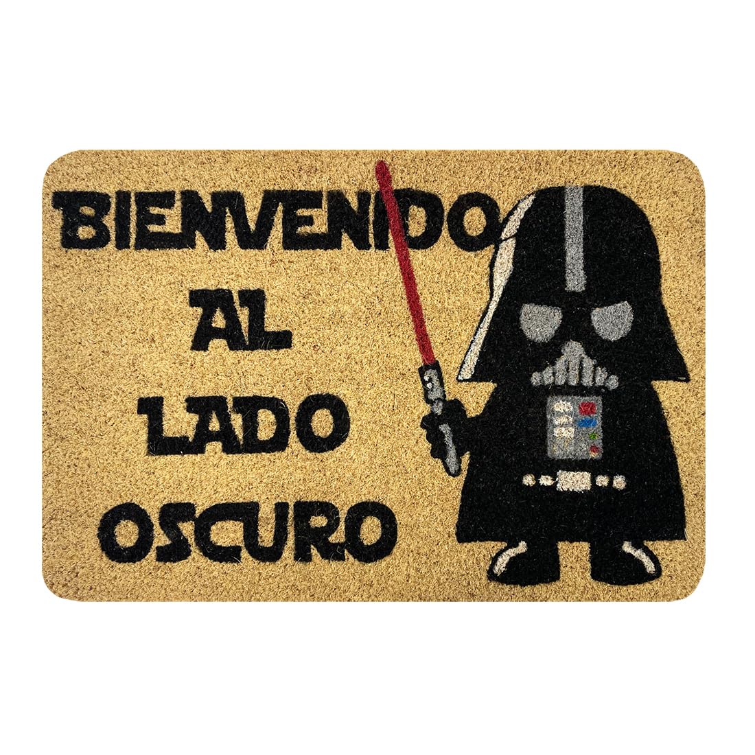 Acomoda Textil – Felpudo Coco Natural Ecológico Animado Dibujos y Frases. Felpudo Resistente y Antideslizante, Ideal para Interior y Exterior en Puertas de Hogar, Jardín y Oficina. (Star Wars)