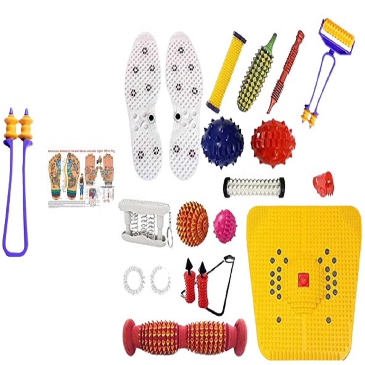 ACS MART accupressure kit combo sujok tools therapy massager wooden tools acu body massager foot roller all in one set accupressure (B0CGNRWB2K) Amazon Price History, Amazon Price Tracker