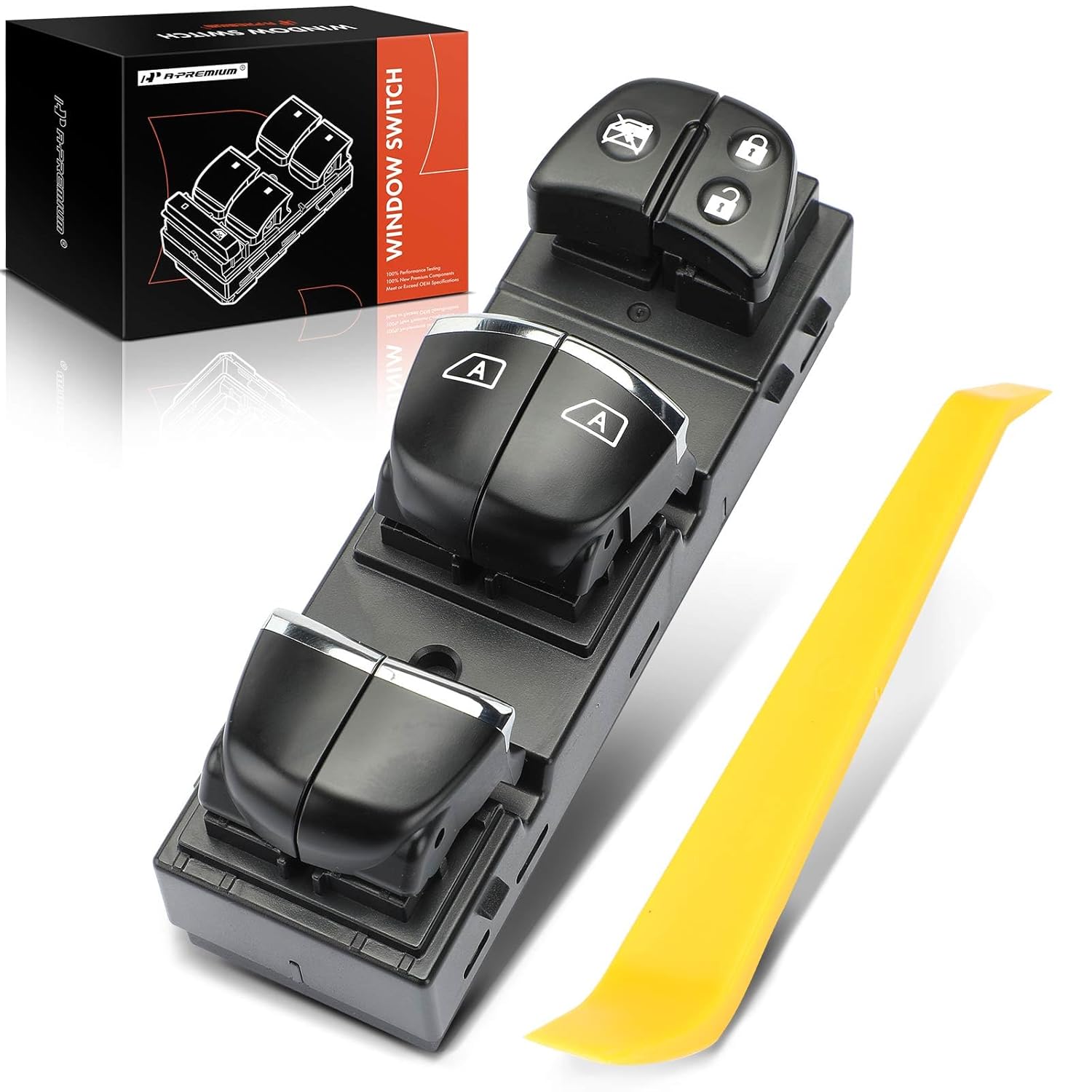 A-Premium Master Power Window Switch Compatible with Nissan Murano 2015-2022, Front Left Driver Side