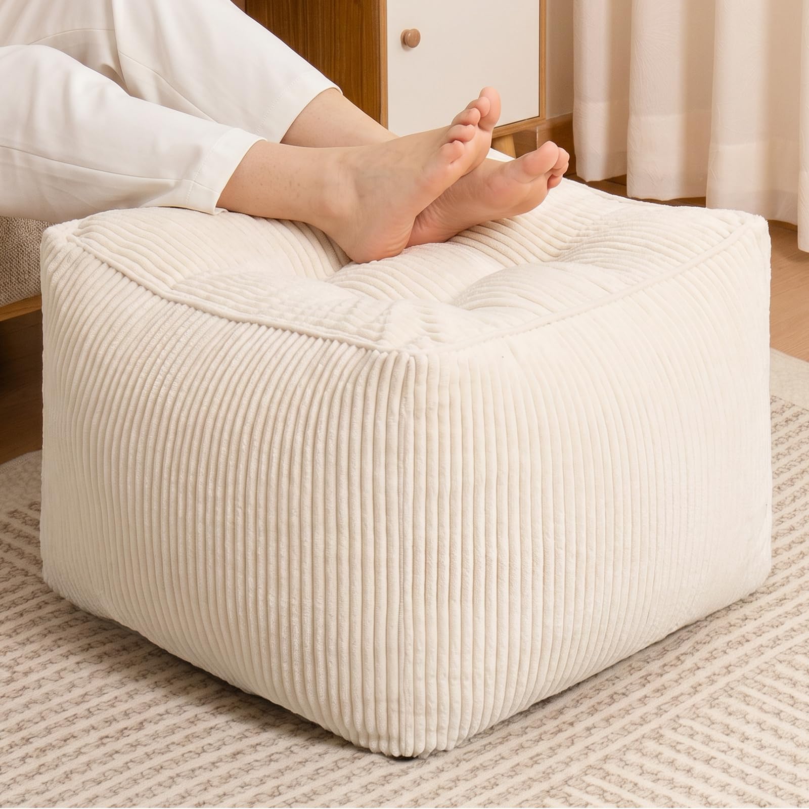 Amazon｜SCNUT オットマン 足置き フットレスト フロアクッション