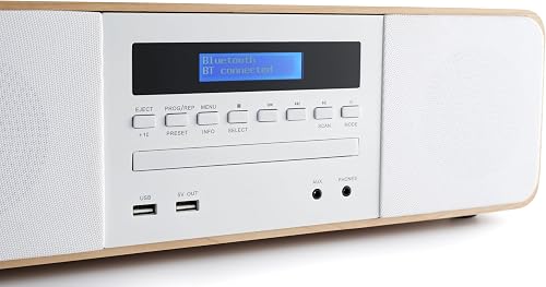 THOMSON Micro Chaîne Bluetooth Lecteur CD, Enceinte HiFi 50W, Radio FM, Chargeur Smartphone sans-Fil Induction Compatible Iphone et Samsung Galaxy, Port Aux et USB, MP3 - MIC201IBT - 7
