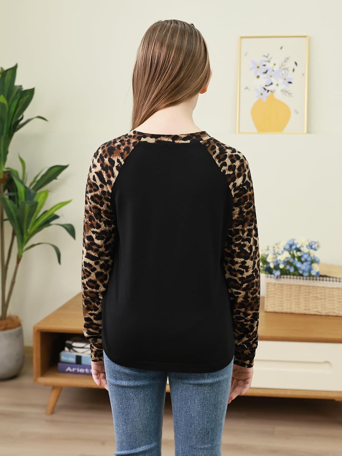 GORLYA 3 Pack Girls Contrast Patchwork Raglan Sleeve T Shirt Basic Long Sleeve Casual Tee Tops Multipacks for 8-16Y
