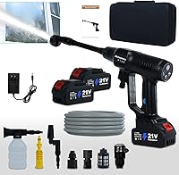 Vista 1 de Cordless Pressure Washer Battery Powered,1450PSI Cordless Power Washer with 2pcs 4.0Ah Battery&Charger & 6-in-1 Nozzle Portable for Patio Floor