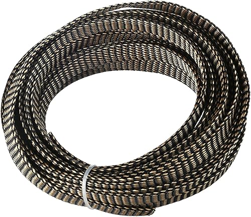 Miniatura 16 de Othmro Fundas de cable trenzadas flexibles de PET de 16.4 pies de longitud, 0.62 pulgadas de ancho, fundas de malla de alambre flexibles para TV,