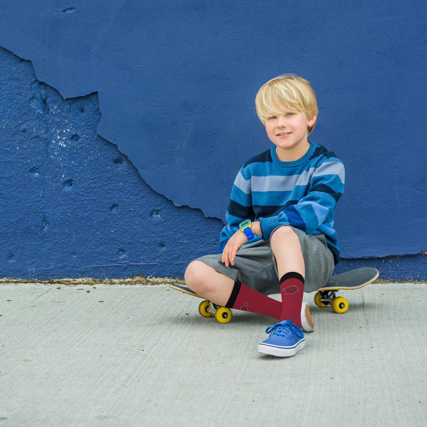 For Bare Feet NCAA Unisex Kids Ncaa Mvp Crew Sock Youth - Image 3