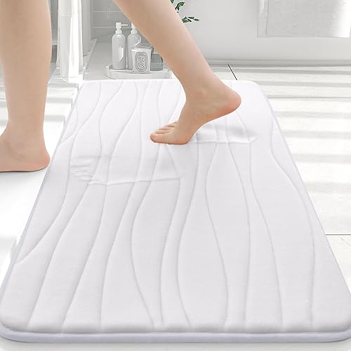 Miniatura 171 de Buganda - Alfombra de baño de espuma viscoelástica 24x16, tapetes de baño extra suaves y absorbentes, antideslizantes y lavables a máquina para el