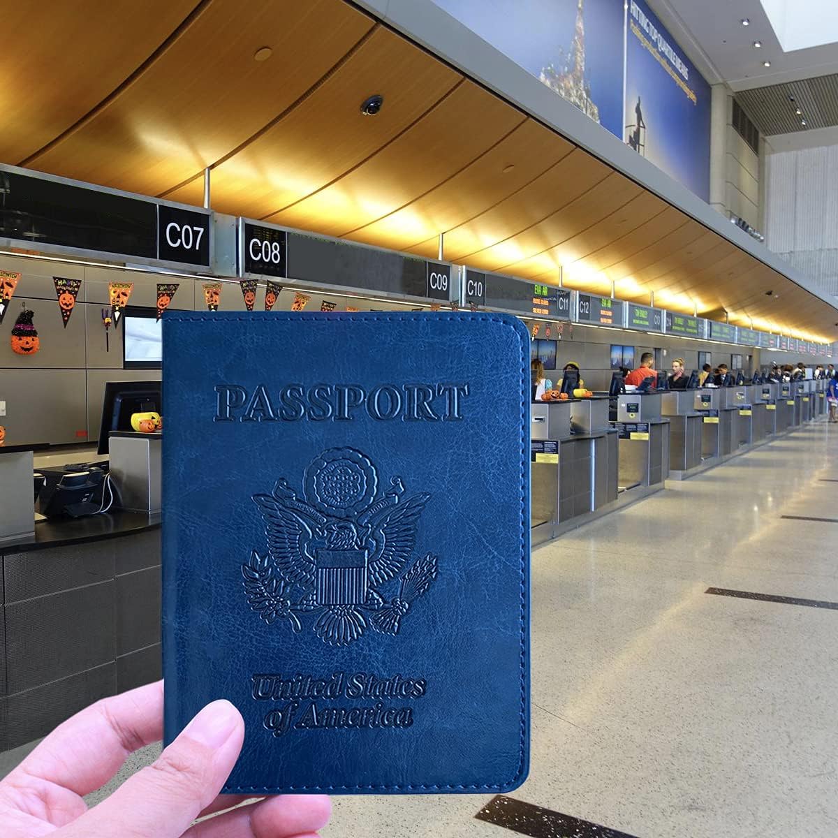  | 4Pack Vacaday US Passport and Vaccine Card Holder Combo, Cover Case with CDC Vaccination Card Slot, PU Leather Travel Essential Documents Organizer Protector for Women Men Family | Passport Covers