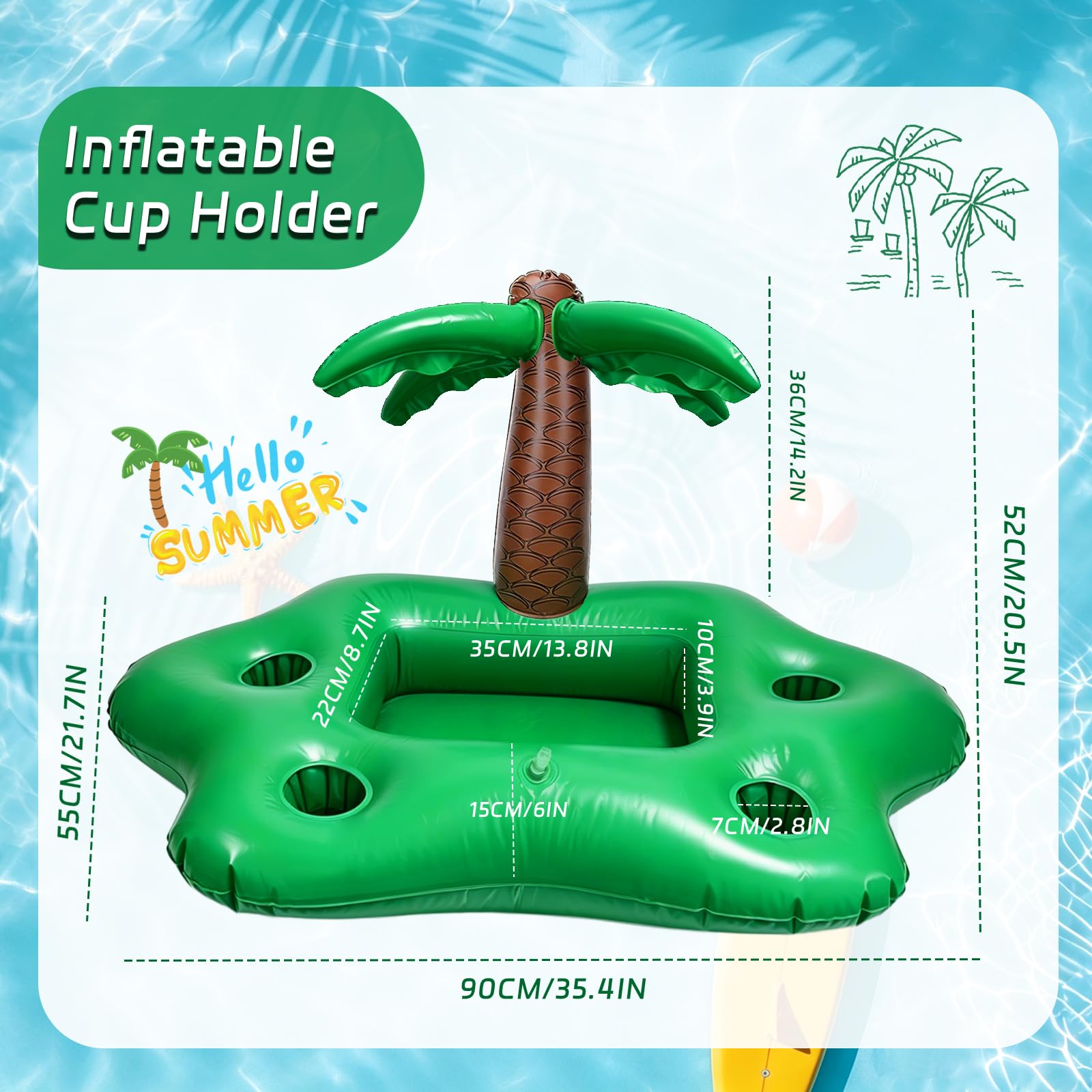 Ananas Porte Gobelet Gonflable, Bar Flottant pour Piscine, Porte Boisson Gonflable, Ananas Plateau Gonflable Femeo - Jardin Ananas Porte Gobelet Gonflable, Bar Flottant pour Piscine, Porte Boisson Gonflable, Ananas Plateau Gonflable Femeo - Jardin