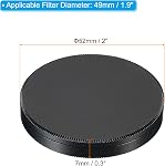 PATIKIL 49mm Lens Cap, Camera Lens Cap Cover Universal Front Metal Lens Filter Stacks Cap Protective Case for 49mm Camera Circular Polarizing Fader ND Filter, Black