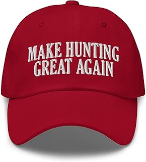 Make Hunting Great Again Cap (Embroidered Dad Hat) - Funny Gift for Hunters Cranberry