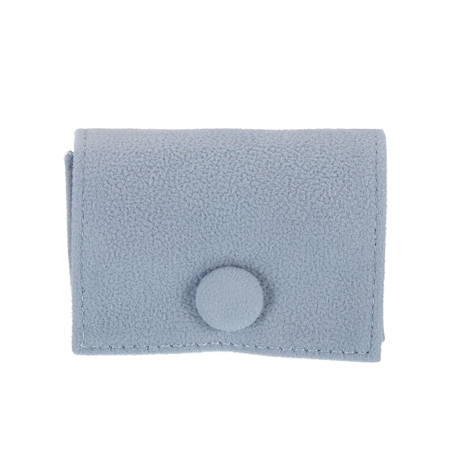 Elegant Sky Blue Rings Boxes Velvet Interior Leather Engagement Ring Box Jewelry Gift Case For Wedding - Ring Box And Ring Case Price