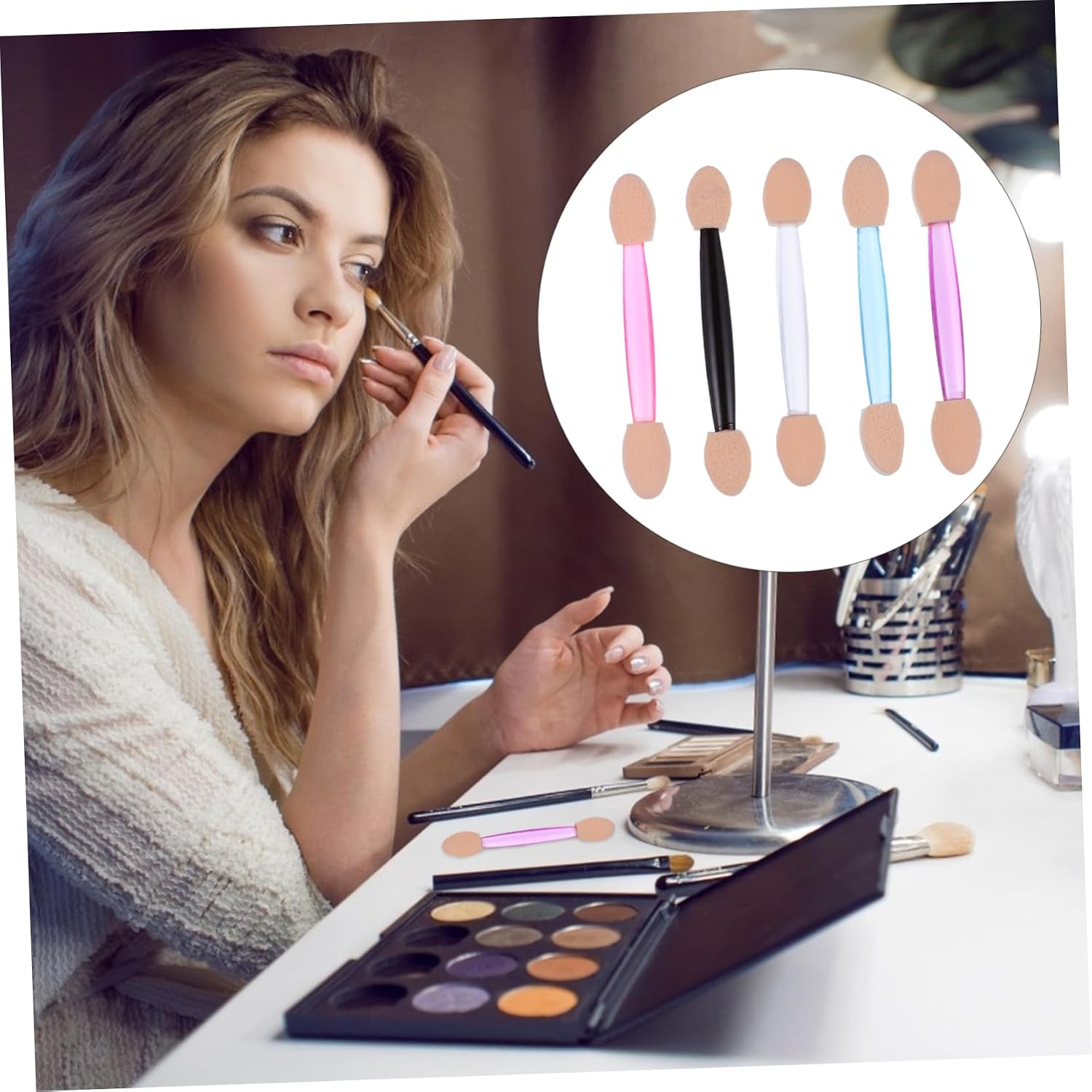 Double Ended Eyeshadow Brush Applicators 250 Count 5 Boxes