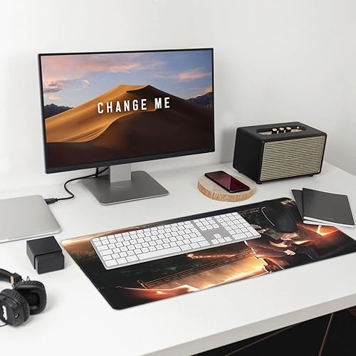 Miniatura 3 de Alfombrilla de mouse de anime, para escritorio completo, XXL, extendida, para juegos, alfombrilla de mouse grande de anime, antideslizante, para