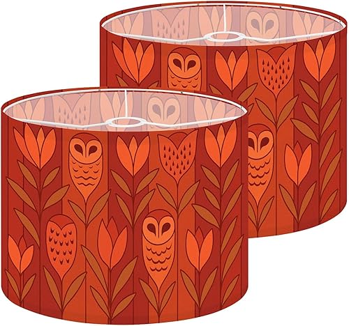 Miniatura 21 de Drum Lamp Shade 70s retro vintage Mid Century Modern Seamless Lampshade for Floor Lamps Table Lamps Pendant Light 13"x10" Replacement Linen Large