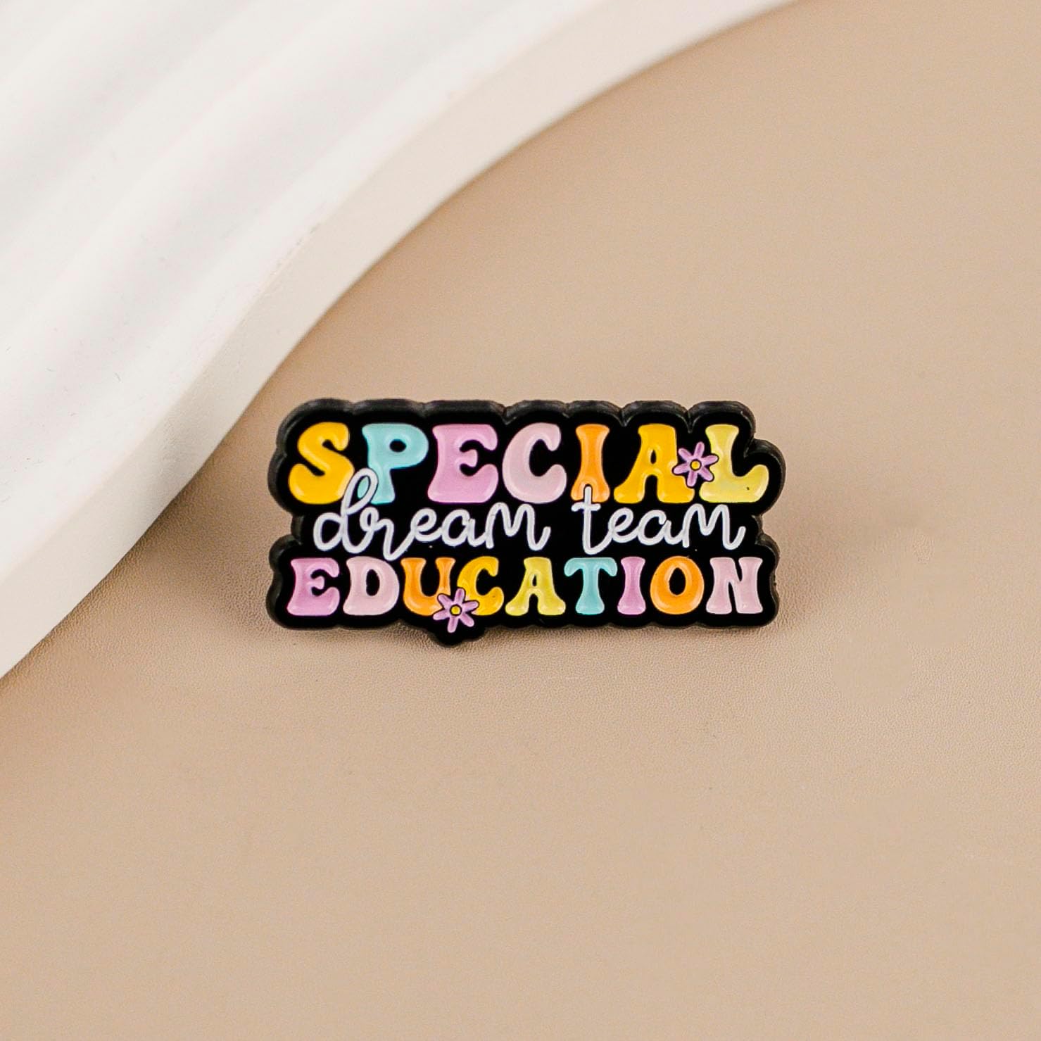 Special Education Dream Team Retro Enamel Pin, Sped Teacher Gift Pin Brooch, Back To School Gift For Special Ed Teacher Educator, Inclusive Education Team Brooch Badge, Motivational Educating Lapel Badge, Educator Appreciation Accessories image 4