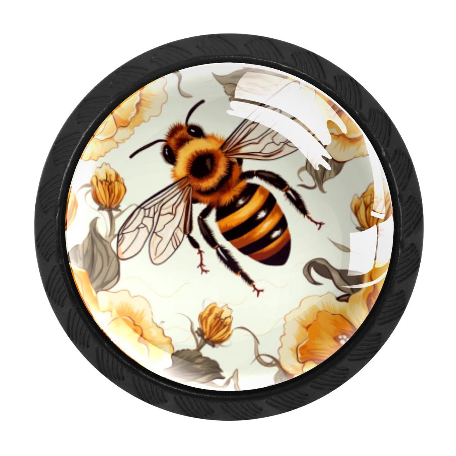 Chenzzzz Multicolored 12 4 Pieces Starry Bee Drawer Knobs, 35Mm Black Cabinet Knobs, Drawer Pulls And Knobs, Dresser Drawer Knobs, Cabinet Hardware Kitchen Cabinet Knobs
