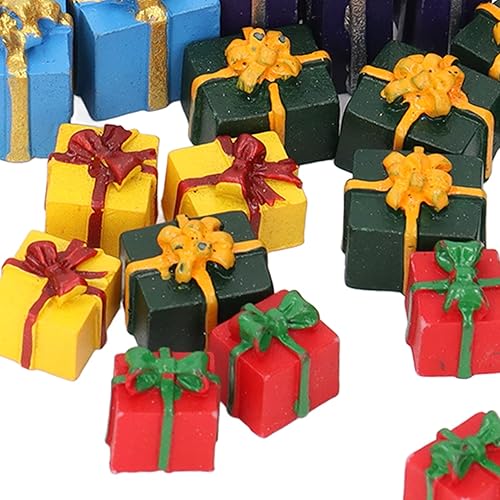 Miniatura 8 de Cajas de casa de muñecas, 25 cajas en miniatura, mini adornos de Navidad, decoración de casa de muñecas para muebles de simulación de casa de