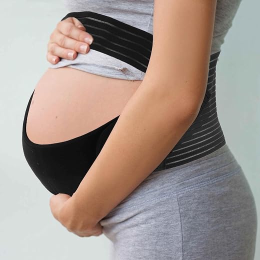 GLIDESMOOTH Pregnancy Belly Band, Breathable Belly Support Brace, Pregnancy Support Belt, Lightweight Abdominal Binder, fo...