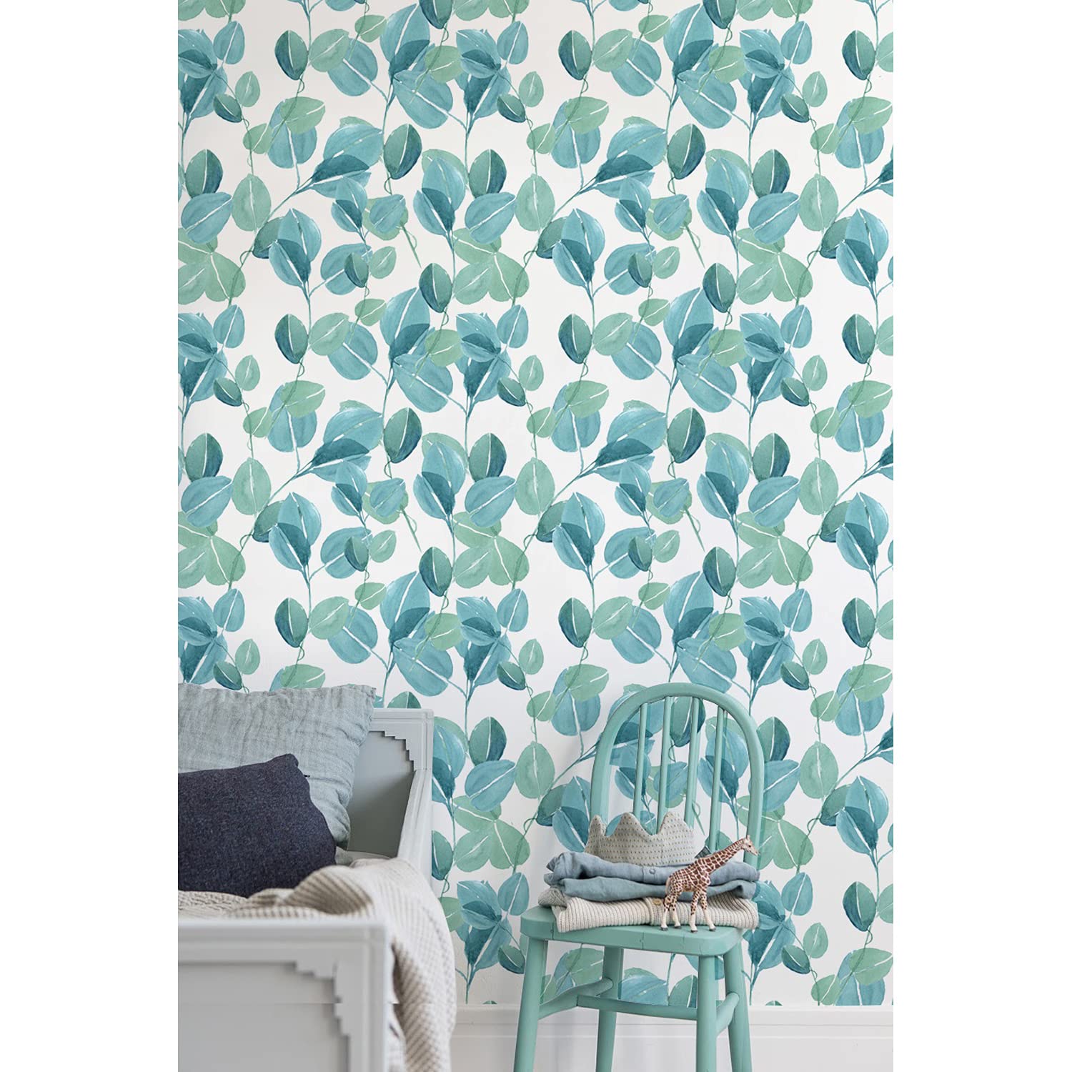 Papier Peint Auto-Adhésif 250x250 cm Eucalyptus Coloray Decor