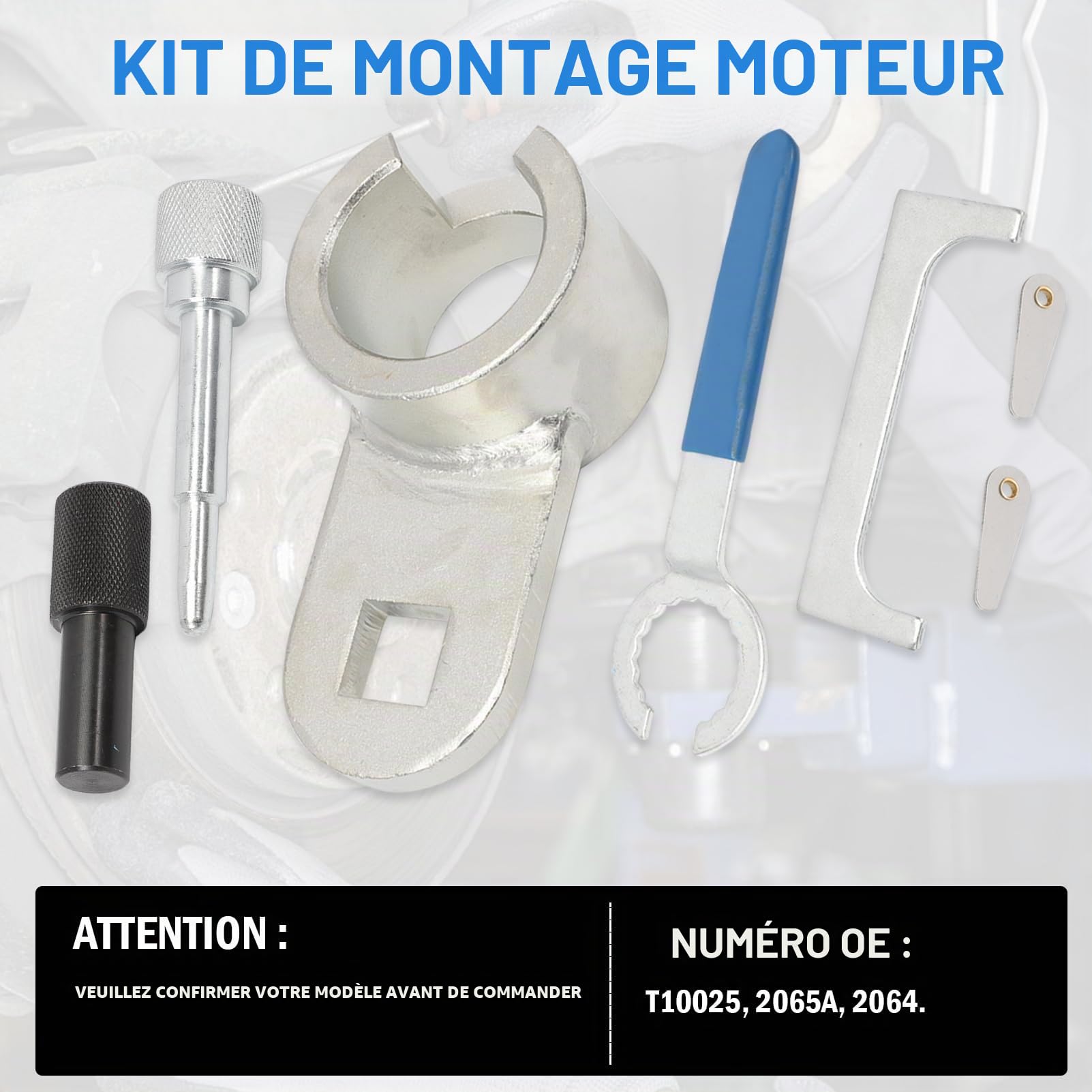 Lot de 7 outils de montage de moteur compatibles avec Transporter LT CRA*fter T4 de VAG 2.4/2.5 DSDI TDICR Outil de réglage du moteur, courroie de distribution, kit de verrouillage d'arbre à