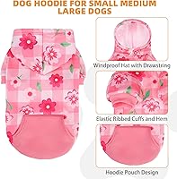 Vista 5 de KOOLTAIL Sudadera básica con capucha para perro, suave y cálido, con agujero para la correa y bolsillo, abrigo de invierno para mascotas, ropa