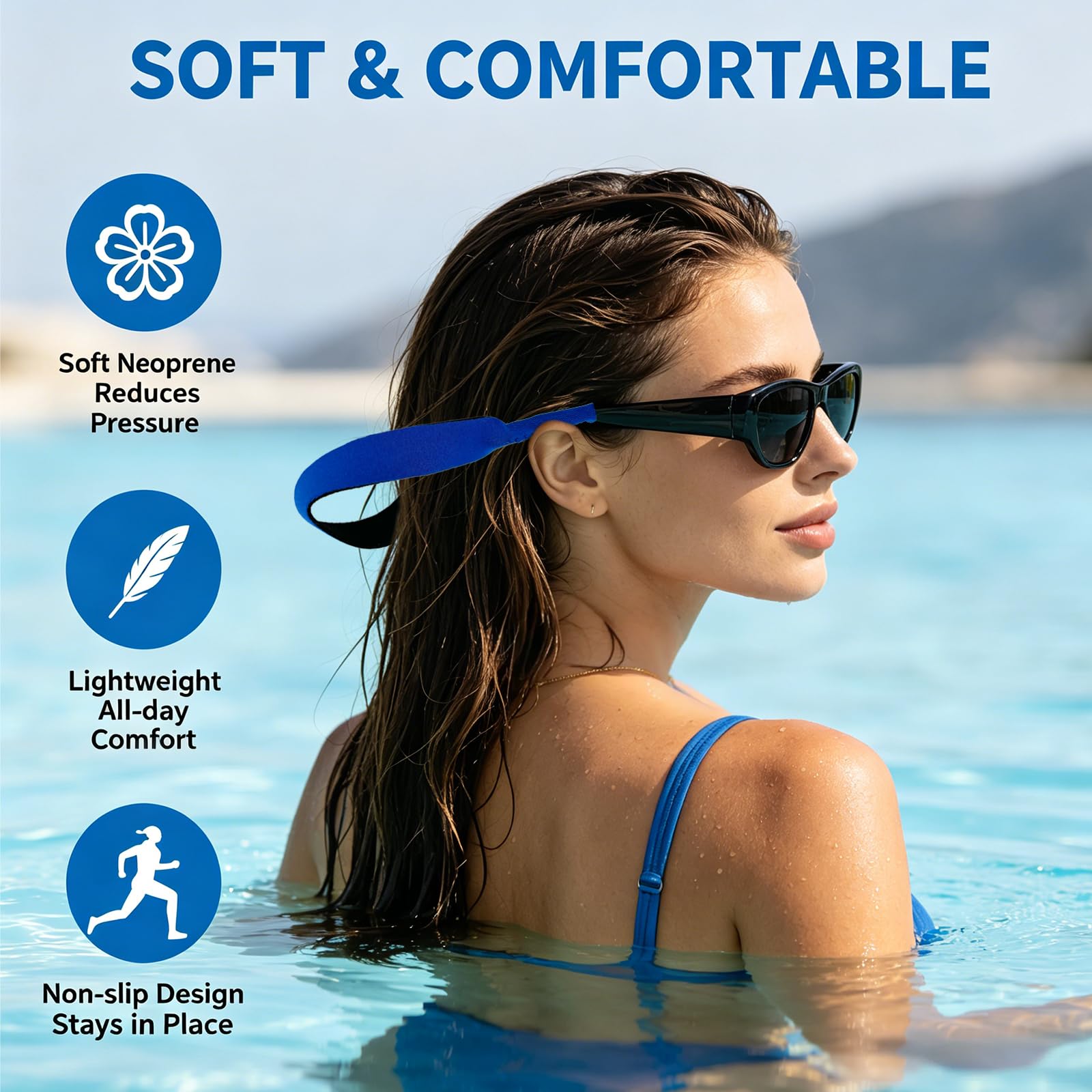 Correa de neopreno flotante de seguridad para hombres y mujeres, para todos los deportes acuáticos, pesca, ciclismo, senderismo, escalada en roca, aventuras al aire libre