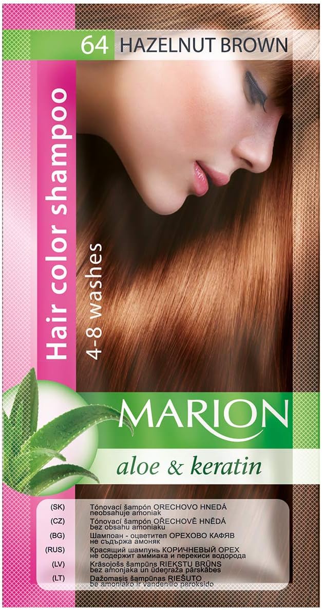 Hair Dye Shampoo Bag Semi-Permanent Colour 4 to 8 Washes with Aloe and Keratin