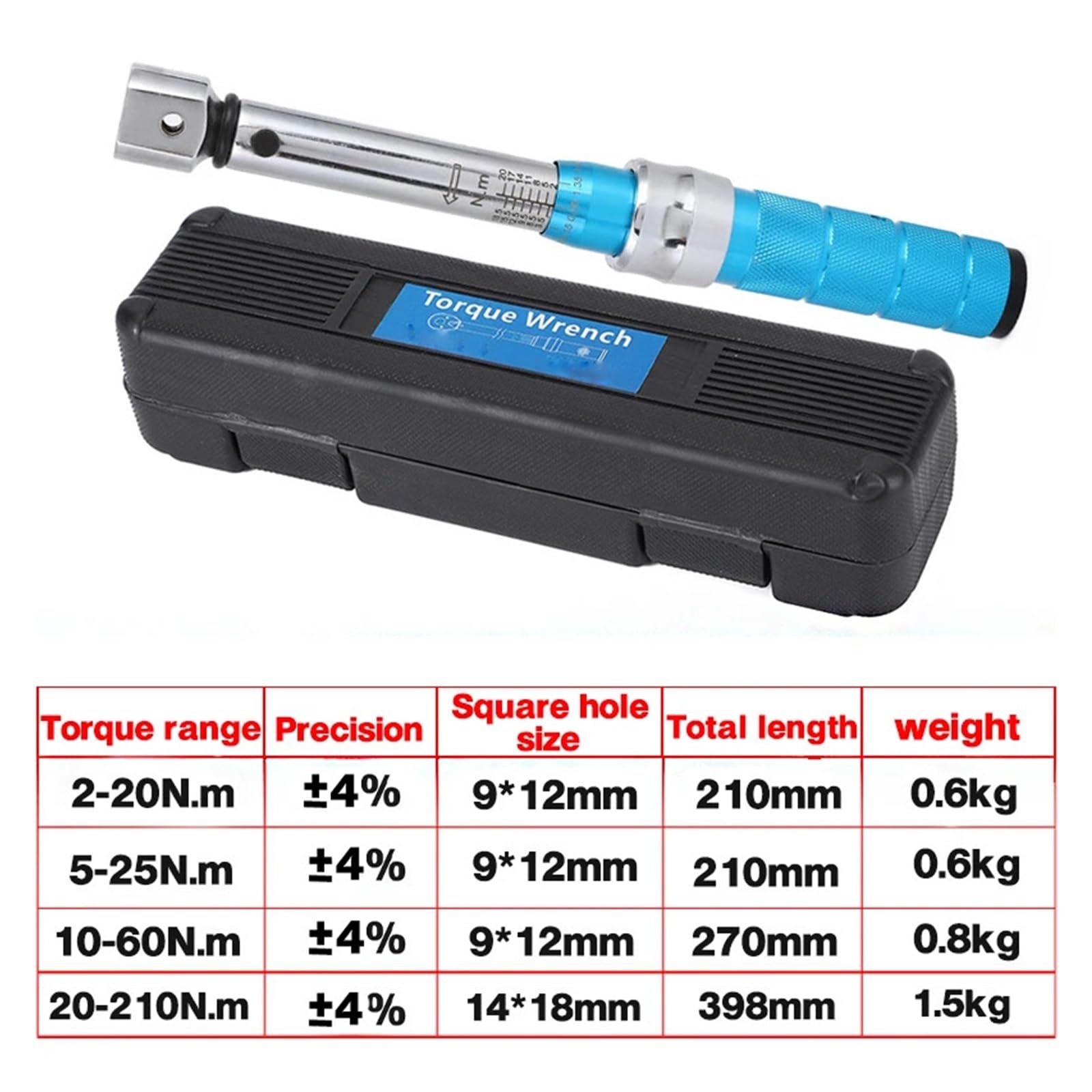Klucz Dynamometryczny Z Wymienną Głowicą 2-60 Nm 9 * 12 Mm Kwadratowy Napęd Dokładność 4% Klucz Do Naprawy Samochodu Narzędzie Wielofunkcyjne(5-25N.m)
