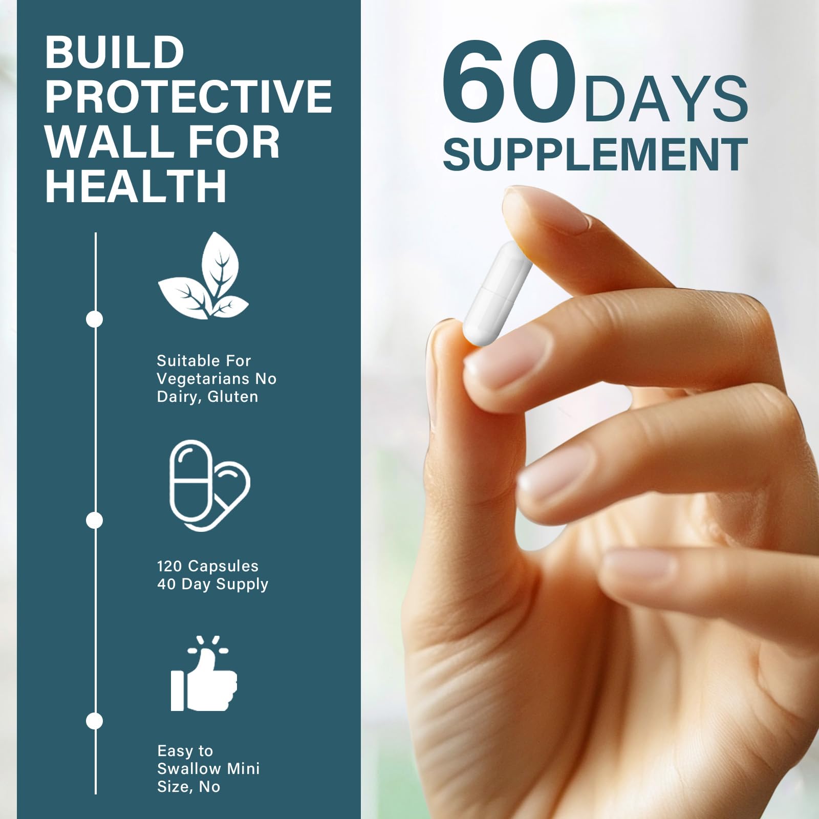 Nad+ 500mg & Resveratrolo Puro, Integratore per Energia Cellulare, Antiossidante Naturale, Anti-Invecchiamento, 120 Capsule Vegetali