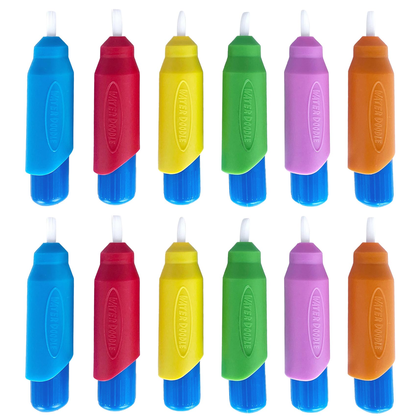 KangaToys Aqua Brushes 12 Pack Multi-Color Pack Reusable Water Paint Brushes for Kids Ages 3 and Up Paint with Water Kits Arts and Crafts