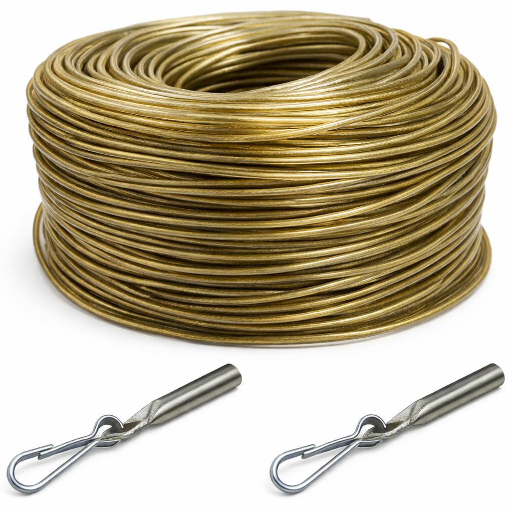 Corde de bâche de 30 mètres de 8 mm avec 8 fermetures d'extrémité avec crochets simplex