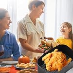 Silicone Air Linges de fryer pour Ninja Dual Air Fryer, réutilisable Air Liner de silicone Fryer, convient à Ninja Foodi DZ201/DZ401 (2 x Noir)